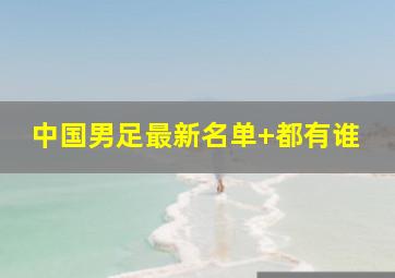 中国男足最新名单 都有谁